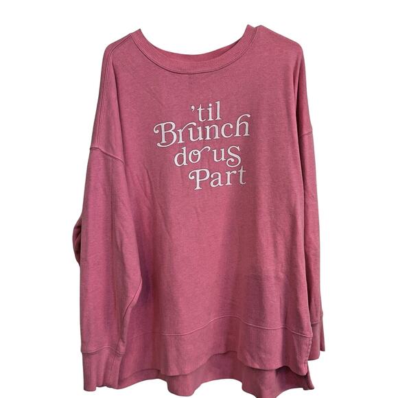Till Brunch Do Us Part Sweatshirt Size Large Pink HOMEAGE Golden Girls - Picture 1 of 6